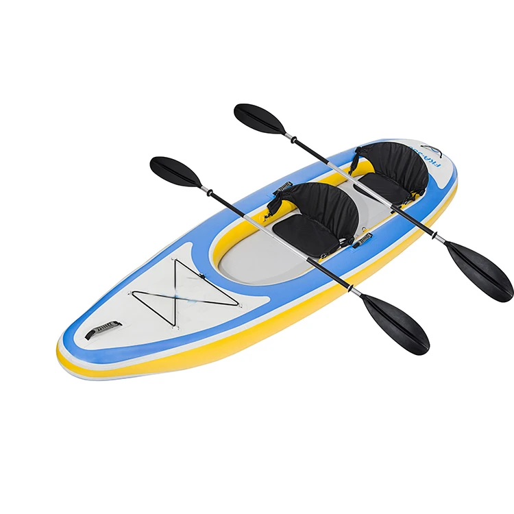 Fishing Kayak Paddle - 2 คนโรงงานที่กําหนดเองตกปลาเรือแคนูพายเรือพองเรือคายัคทะเลคู่พร้อมพาย