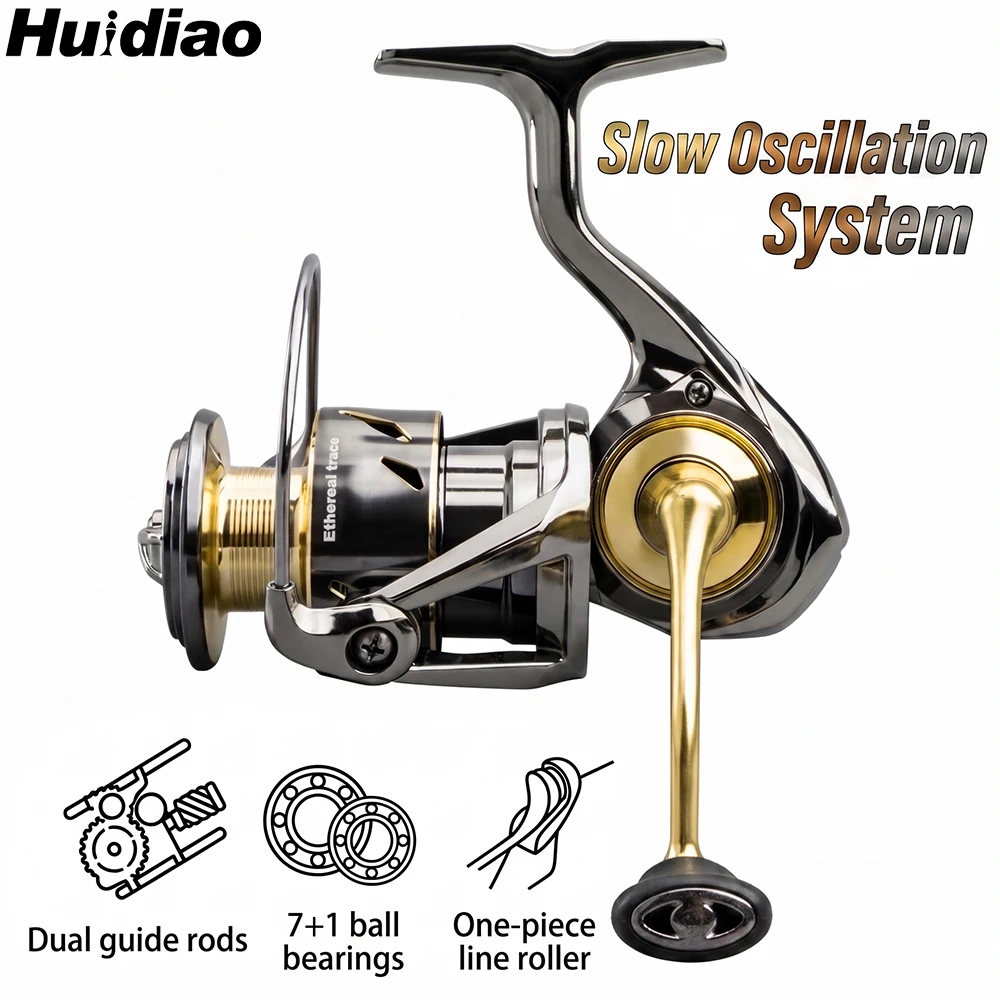 Daiwa Reel Fuego - รอกตกปลาแบบสปินนิ่งกันน้ำ Huidiao ระบบวางสายแบบสโลว์ออสซิลเลชั่น 7+1BB 5.2:1 พร้อมแกนโลหะ